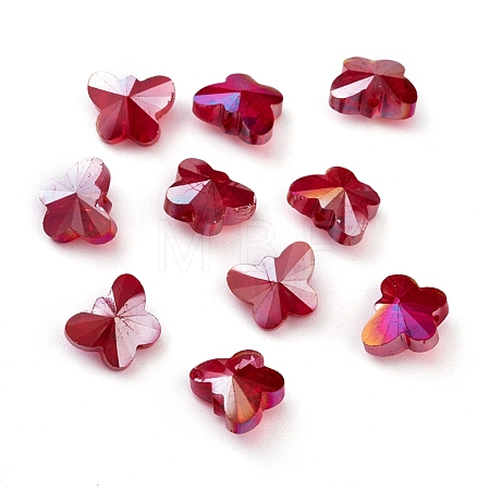 Transparent Electroplate Glass Beads GLAA-P037-02A-AB02-1
