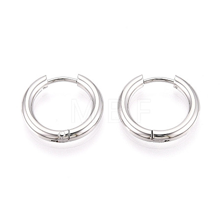 304 Stainless Steel Hoop Earrings EJEW-T048-24A-P-1