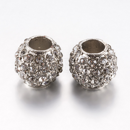 Alloy Rhinestone European Beads PALLOY-F200-03B-1