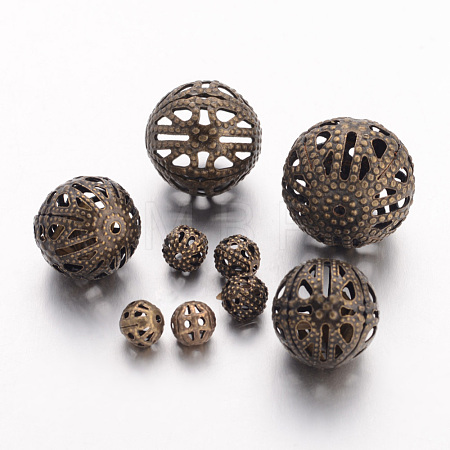 Iron Filigree Beads E589Y-NFAB-1