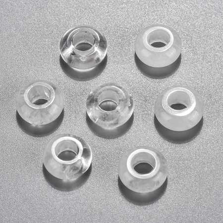 Natural Quartz Crystal European Beads X-G-G740-12x6mm-30-1
