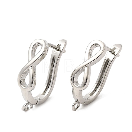 Infinity Brass Hoop Earring Findings KK-A289-10P-1