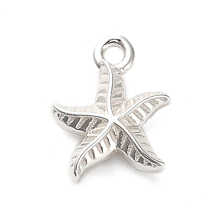925 Sterling Silver Starfish Charms STER-U009-09S-02-1