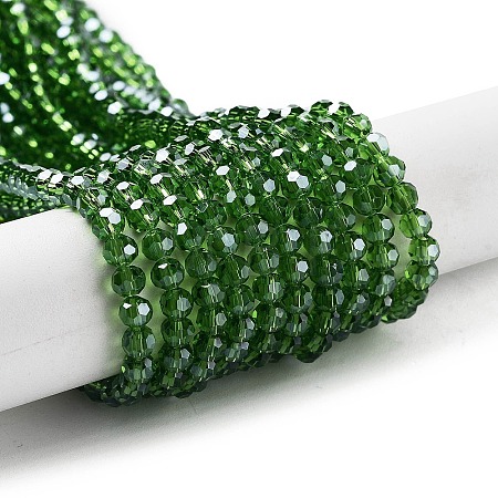 Electroplate Transparent Glass Beads Strands LS-EGLA-A035-T4mm-A11-1