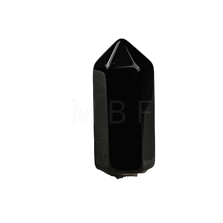 Pointed Tower Natural Obsidian Healing Stone Wands PW-WG87518-01-1