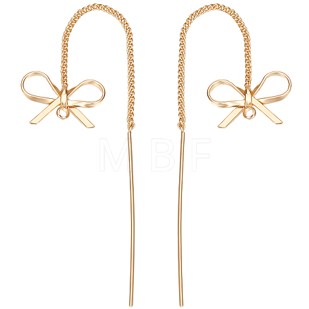 10Pcs Brass Chains Stud Earring Findings KK-BBC0009-82-1
