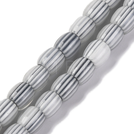 Handmade Lampwork Chevron Beads Strands LAMP-K041-01B-11-1