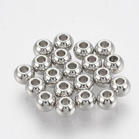 Tarnish Resistant 201 Stainless Steel Spacer Beads STAS-T033-61B-1