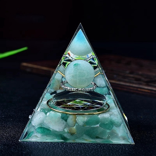 Natural Green Aventurinel Orgone Stone Pyramid PW-WG8ED82-14-1