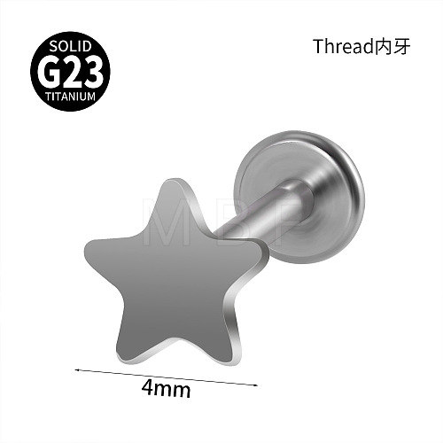 G23 Titanium 17 Gauge Threadless Labrets WGEEA58-23-1