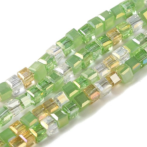 Electroplate Glass Beads Strands EGLA-F121-FR-B06-1