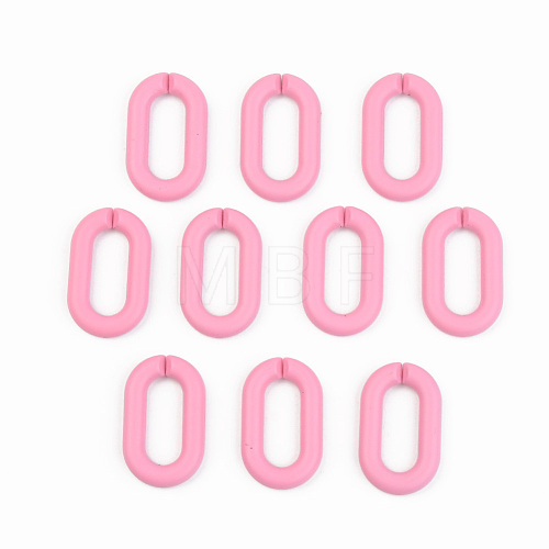 Opaque Spray Painted Acrylic Linking Rings OACR-T024-02-I07-1