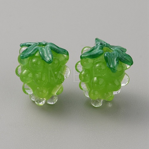 Handmade Lampwork Beads LAMP-WH0012-02B-1