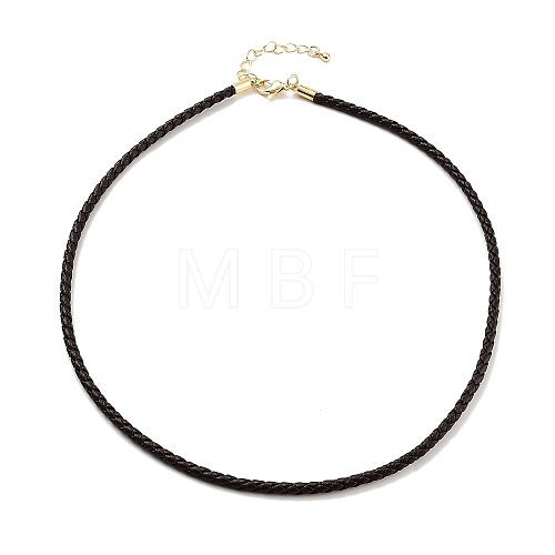 Braided Round Imitation Leather Bracelets Making BJEW-H610-01G-09-1