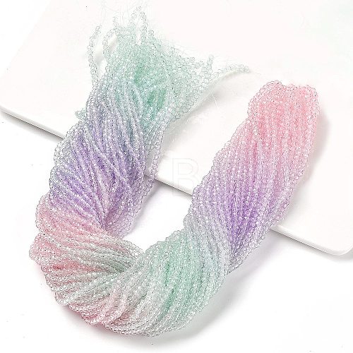 Transparent Painted Glass Beads Strands DGLA-A034-T2mm-A23-1