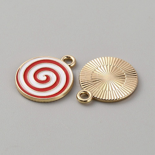 Christmas Themed Alloy Enamel Pendants ENAM-WH0058-017I-1