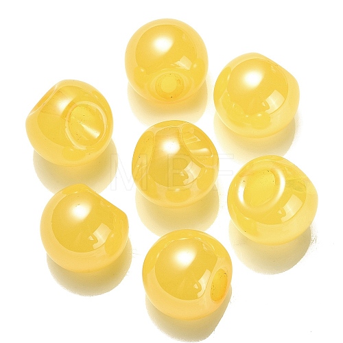 Opaque Acrylic Beads OACR-G012-03E-1