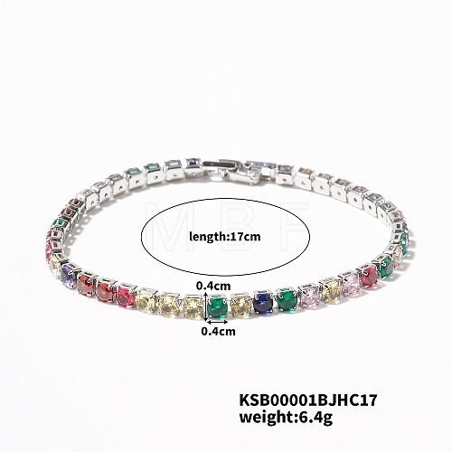 Brass Rhinestone Cup Chains Bracelet for Elegant Women with Subtle Luxury Feel SE6435-4-1