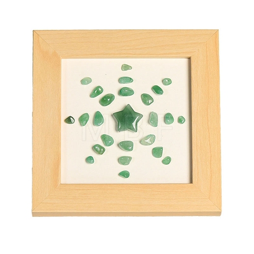 Natural Green Aventurine and Wooden Picture Frame PW-WGC7E17-01-1