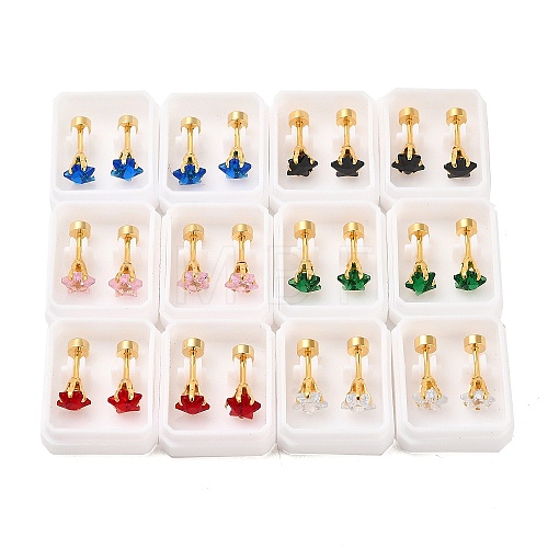 Star Glass Ear Fake Plugs EJEW-H105-23G-D-1