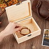 Wood Keepsake Box Gift Cases with Metal Clasps and Hinged Lid CON-CL0001-11-3