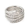 Snake Brass Finger Rings for Women RJEW-A048-27P-2