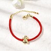 Christmas Nylon Cord Bracelets BJEW-L715-02G-01-2