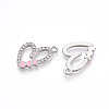 Alloy Clear Rhinestone Enamel Pendants PALLOY-T092-01-2