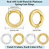 12Pcs 2 Colors Brass Spring Gate Rings KK-SC0008-03-2