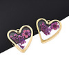 304 Stainless Steel Epoxy Resin Pendants X-STAS-T072-24-1