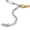 304 Stainless Steel Paperclip Chain Necklaces for Women STAS-Z101-05GP-3