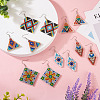  DIY Diamond Painting Rhombus & Triangle Dangle Earring Kits DIY-TA0004-97-18