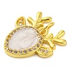 Christmas Series Brass Micro Pave Cubic Zirconia Pendants KK-S401-03G-D-2