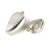 Electroplated Natural Shell Pendants BSHE-T015-01-2