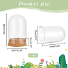 4 Sets Transparent Glass Dome Jar Cloche Display Cases AJEW-PH0011-24B-2