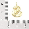 Rack Plating Brass Balloon Letter Pendants KK-C050-01G-S-3