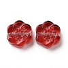 Transparent Spray Painted Glass Beads X-GLAA-I050-02-4