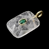 Natural Quartz Crystal Faceted Pendants G-B186-01G-10-2
