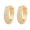 Brass Clear Cubic Zirconia Hoop Earrings EJEW-A156-08B-G-4