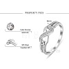 Brass & Clear Cubic Zirconia Finger Rings for Women FS-WGA713C-06-4