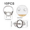 10Pcs Adjustable Brass Finger Ring Components KK-CA0002-19-3