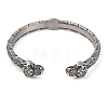 Viking 304 Stainless Steel Open Cuff Bangles for Men BJEW-U001-05B-AS-2