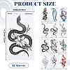 Snake Water Proof Removable Temporary Tattoos Stickers AJEW-WH20048-49-2
