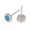 Opal Flat Round Stud Earrings JE1124A-2