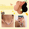 6Pcs 6 Colors Painted Glass Beads LAMP-CJ0002-93-7