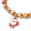 Christmas Alloy Enamel Charm Bracelets BJEW-JB12407-01-3