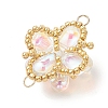 Glass & Seed Beads Links Connector Charms PALLOY-MZ01183-02-4