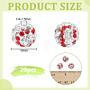 20Pcs Handmade Polymer Clay Rhinestone Beads CLAY-OC0001-12B-2