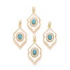 Synthetic Turquoise with Shell Pendants KK-N287-12G-02-1