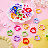 40Pcs Opaque Acrylic Beads SACR-TADJ0001-02-4